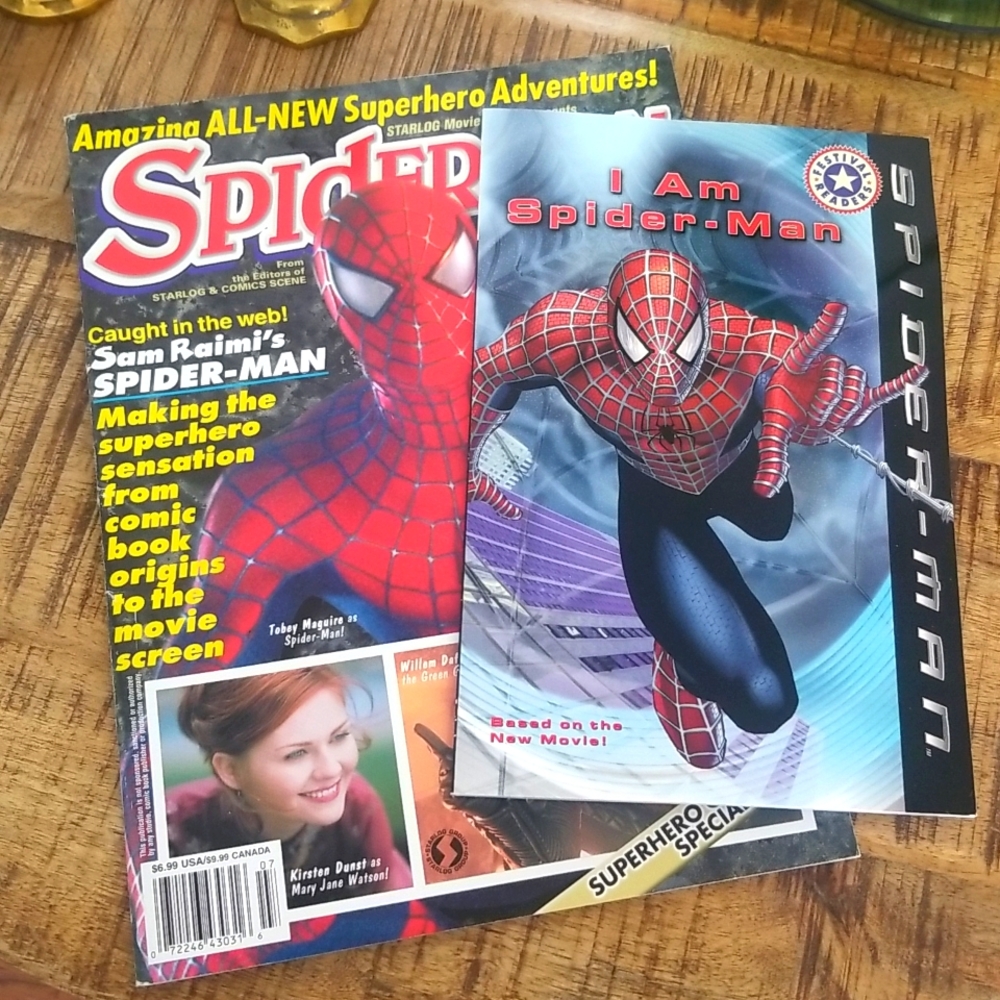 📚 VTG Spider-Man Magazine + Softcover Book 📚